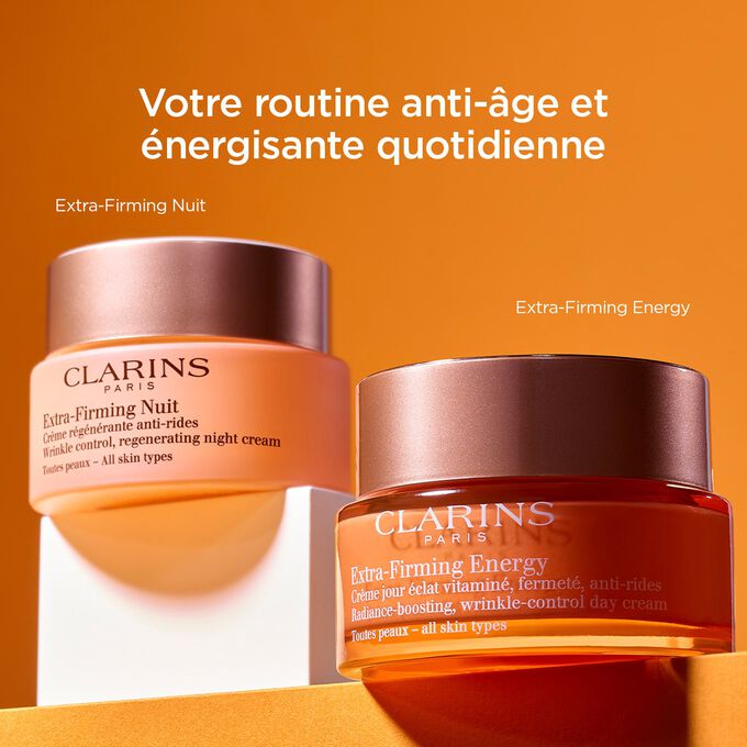 Routine énergisante anti-âge quotidienne Extra-Firming Energy et Extra-Firming Nuit