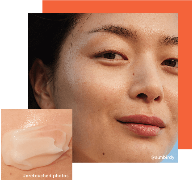 Arrière-plan orange, Modèle peau mixte, Texture du masque pour la peau